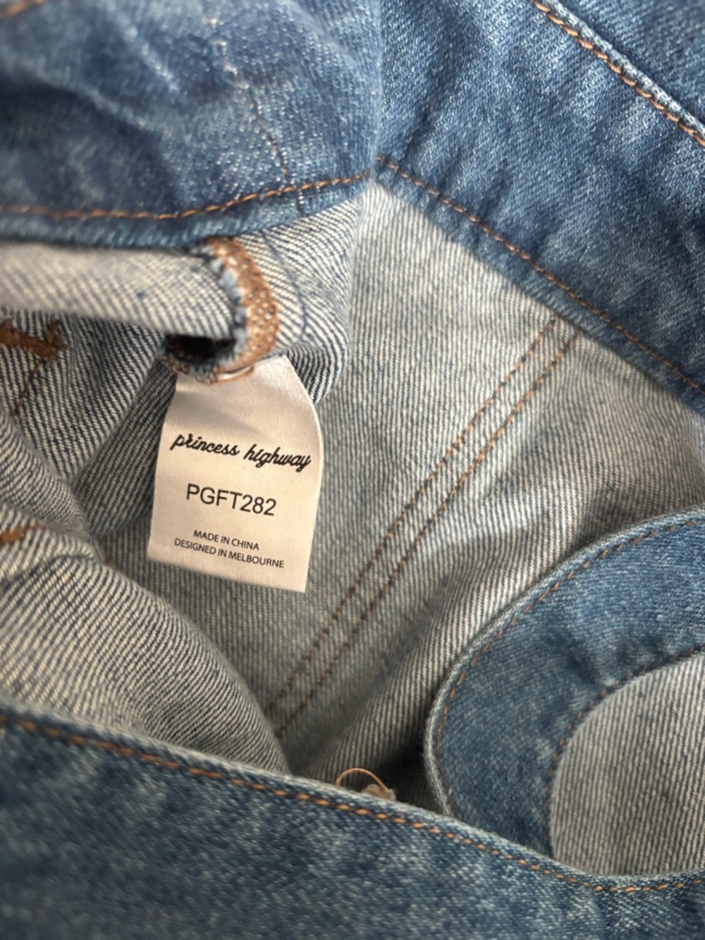 Princess Highway Blue Denim Jacket with Navy Label - Picture 8 of 10